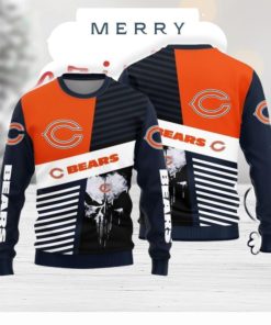 Christmas Sweater Chicago Bears Skull Pattern Limited Edition 3D Sweater