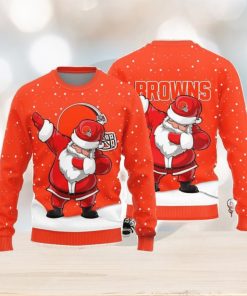 Christmas Sweater Cleveland Browns Dab Santa Limited Edition 3D Sweater