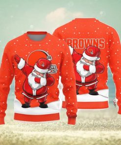 Christmas Sweater Cleveland Browns Dab Santa Limited Edition 3D Sweater