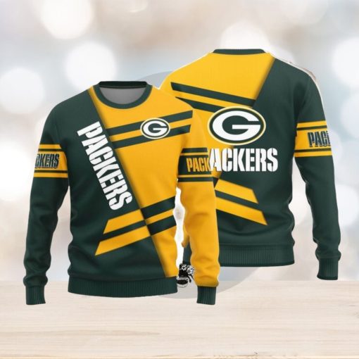 Christmas Sweater Green Bay Packers Basic Pattern Limited Edition 3D Sweater