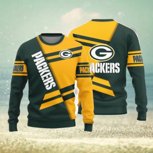 Christmas Sweater Green Bay Packers Basic Pattern Limited Edition 3D Sweater