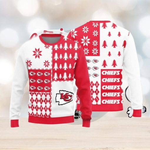 Christmas Sweater Kansas City Chiefs Christmas Pine Trees Pattern Limited Edition 3D Sweater