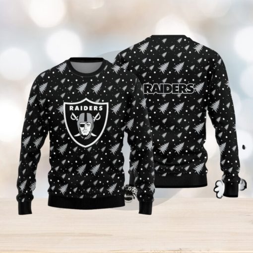 Christmas Sweater Las Vegas Raiders Christmas Pine Tree Patterns Pattern 3D Sweater