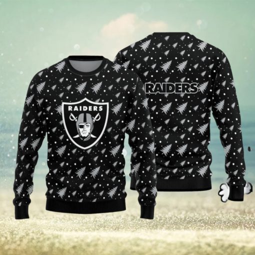 Christmas Sweater Las Vegas Raiders Christmas Pine Tree Patterns Pattern 3D Sweater