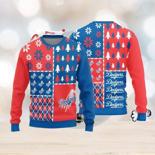 Christmas Sweater Los Angeles Dodgers Christmas Pine Trees Pattern Limited Edition 3D Sweater