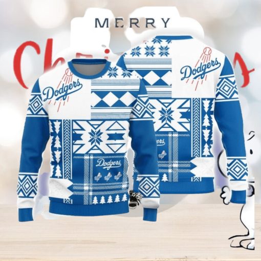 Christmas Sweater Los Angeles Dodgers Christmas Snowflakes Pattern Limited Edition 3D Sweater