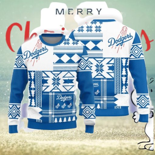 Christmas Sweater Los Angeles Dodgers Christmas Snowflakes Pattern Limited Edition 3D Sweater