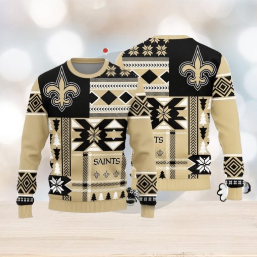 Christmas Sweater Orleans Saints Christmas Snowflakes Pattern Limited Edition 3D Sweater