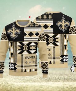 Christmas Sweater Orleans Saints Christmas Snowflakes Pattern Limited Edition 3D Sweater