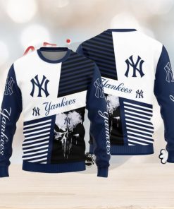 Christmas Sweater York Yankees Skull Pattern Limited Edition 3D Sweater