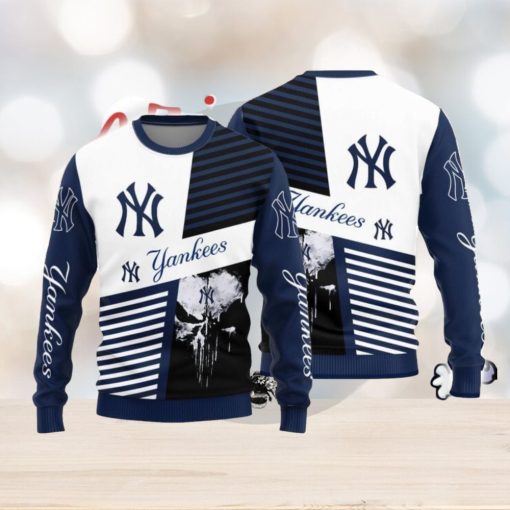 Christmas Sweater York Yankees Skull Pattern Limited Edition 3D Sweater