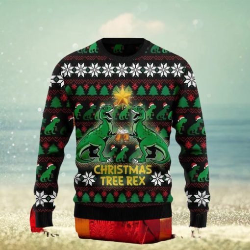 Christmas Tree Rex Drink Beer Ugly Christmas Sweater Impressive Gift For Men And Women