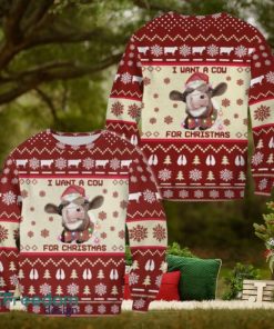 Christmas Ugly Christmas Sweater, Cow Ugly Christmas Sweater