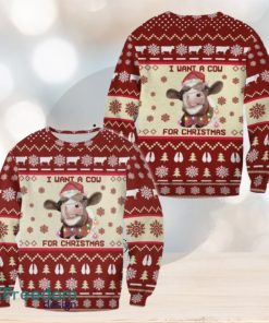 Christmas Ugly Christmas Sweater, Cow Ugly Christmas Sweater