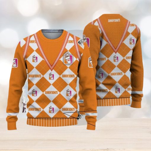 Christmas Ugly Sweater 3D For Men And Women Dunkin’ Donuts