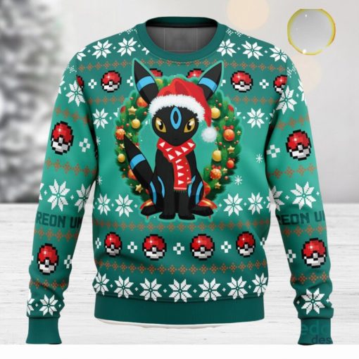 Christmas Umbreon Pokemon 3D Ugly Christmas Sweater Unisex Christmas Sweater For Men And Women