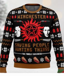 Christmas With The Winchesters Supernatural Casual Ugly Sweater