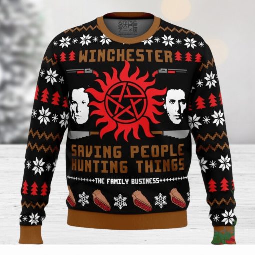 Christmas With The Winchesters Supernatural Casual Ugly Sweater