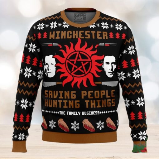 Christmas With The Winchesters Supernatural Casual Ugly Sweater