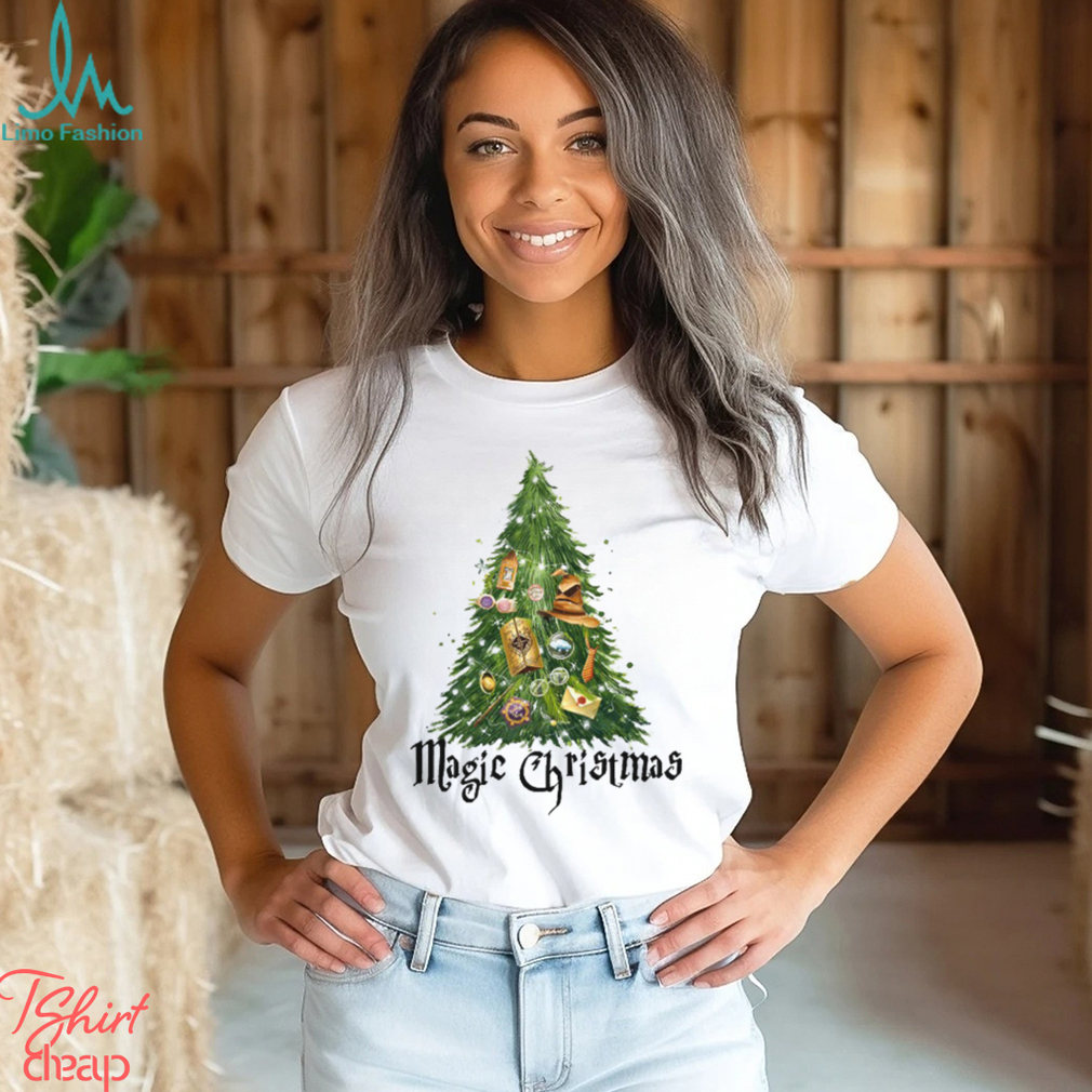 Christmas Wizard Hp Print Dark Front Magic Christmas Shirt Christmas Wizard Hp Print Dark Front Magic Christmas Shirt