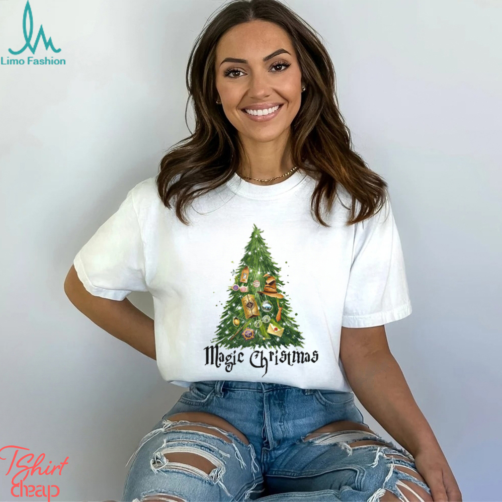 Christmas Wizard Hp Print Dark Front Magic Christmas Shirt Christmas Wizard Hp Print Dark Front Magic Christmas Shirt