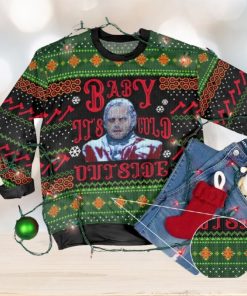 Christmas the shinning baby it’s cold outside Knitted 3D Sweater For Christmas