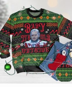 Christmas the shinning baby it’s cold outside Knitted 3D Sweater For Christmas