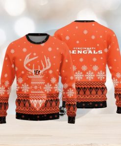 Cincinnati Bengals Christmas Reindeer Knitted Sweater