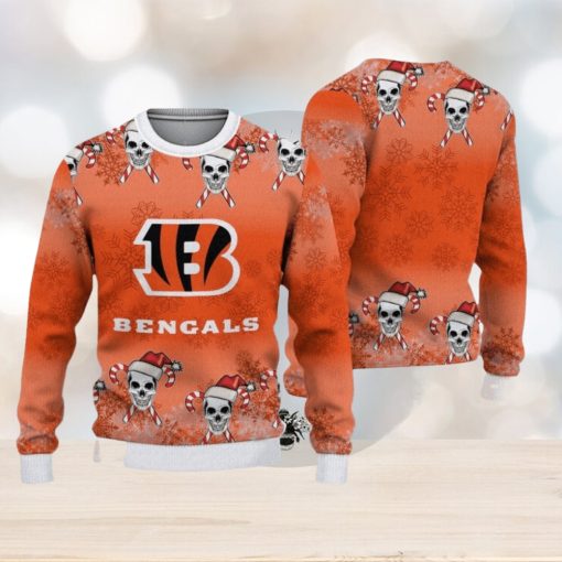 Cincinnati Bengals Christmas Skull Hot Trending Ugly Sweater For Fans