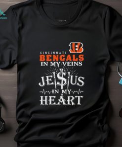 Cincinnati Bengals In My Vien Jesus In My Heart Logo Shirt