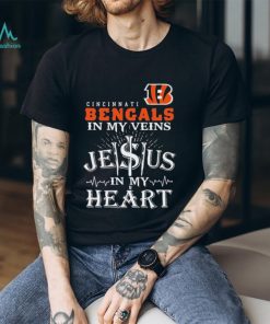 Cincinnati Bengals In My Vien Jesus In My Heart Logo Shirt, hoodie, sweater, long sleeve and tank top Cincinnati Bengals In My Vien Jesus In My Heart Logo Shirt