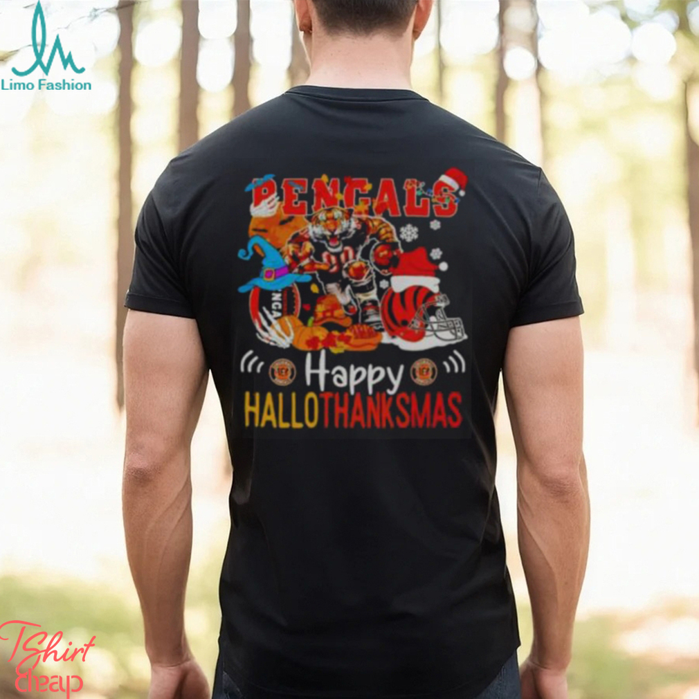 Cincinnati Bengals Mascot Happy Hallothanksmas Shirt Cincinnati Bengals Mascot Happy Hallothanksmas Shirt