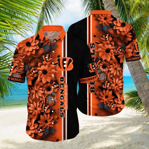 Cincinnati Bengals NFL Flower Full Printed 3D Hawaiian Shirt - Limotees