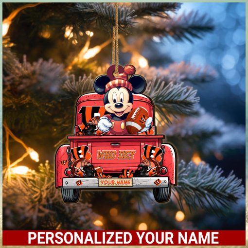 Cincinnati Bengals NFL Mickey Ornament Personalized Your Name SP12102337ID05