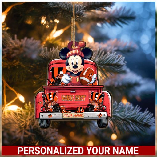 Cincinnati Bengals NFL Mickey Ornament Personalized Your Name SP12102337ID05