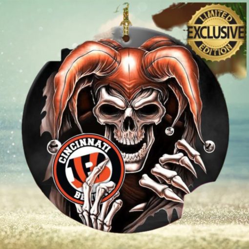 Cincinnati Bengals NFL Skull Joker Christmas Tree Decorations Ornament