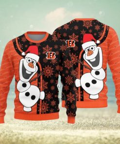 Cincinnati Bengals Olaf Christmas Funny Knitted Sweater