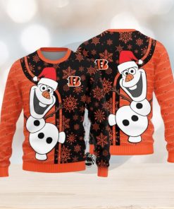 Cincinnati Bengals Olaf Christmas Funny Knitted Sweater