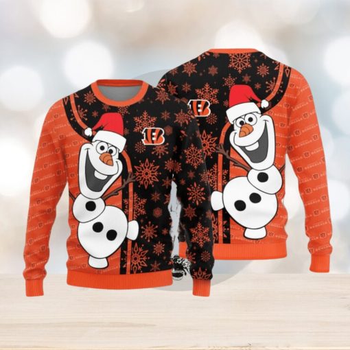 Cincinnati Bengals Olaf Christmas Funny Knitted Sweater