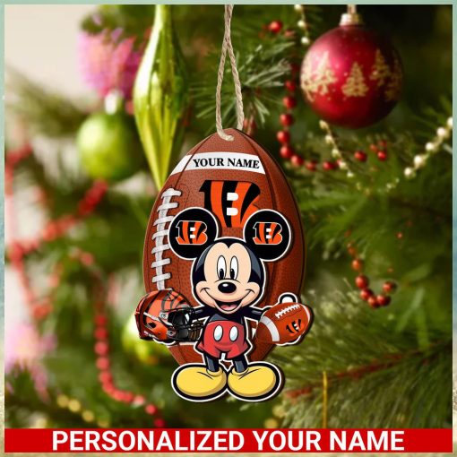 Cincinnati Bengals Personalized Your Name Mickey Mouse And NFL Team Ornament SP161023166ID03