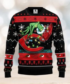 Cincinnati Reds Funny Grinch Christmas Ugly Sweater 3D Christmas Xmas Sweater