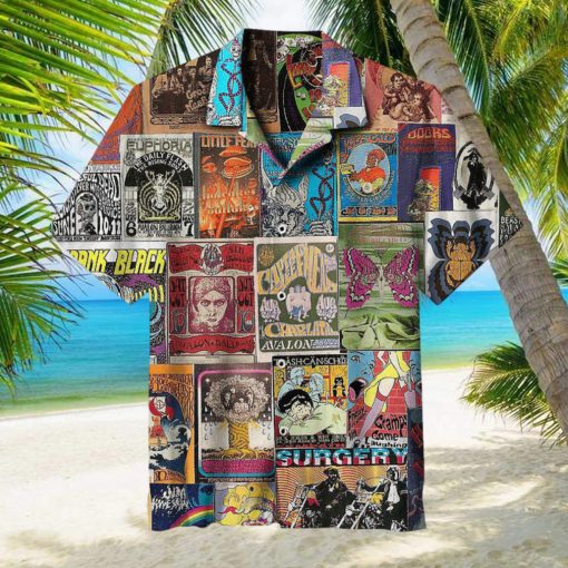 Classic Rock Poster Collage Universal Aloha Hawaiian Shirt