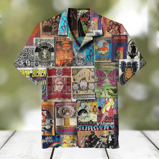 Classic Rock Poster Collage Universal Aloha Hawaiian Shirt