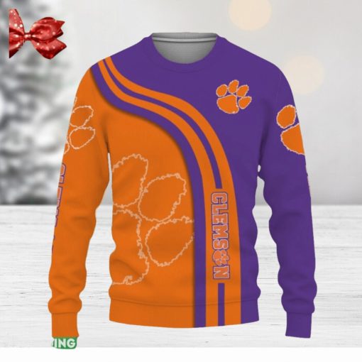 Clemson Tigers Sports American Teams Gift For Fan Road To Champion Knitted Christmas Sweater