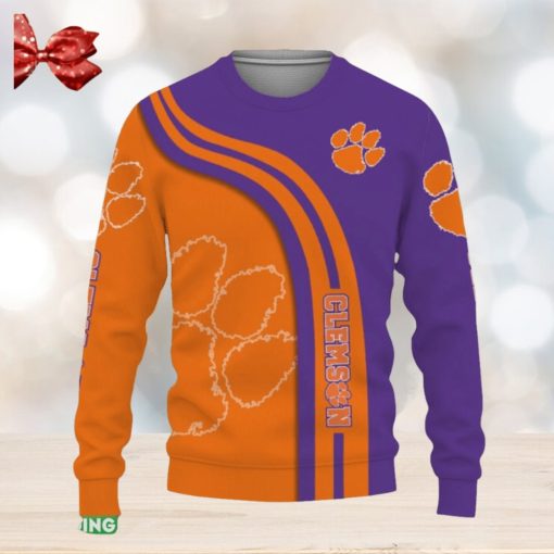 Clemson Tigers Sports American Teams Gift For Fan Road To Champion Knitted Christmas Sweater