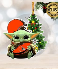 Cleveland Browns Baby Yoda NFL Christmas Tree Decorations Ornament