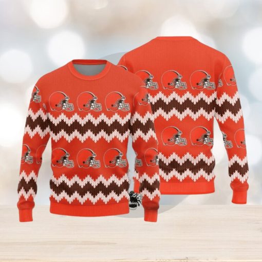 Cleveland Browns Christmas Pattern Knitted Sweater