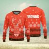 Cincinnati Bengals Christmas Ball Snowfalke Pattern Knitted Sweater