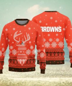 Cleveland Browns Christmas Reindeer Knitted Sweater