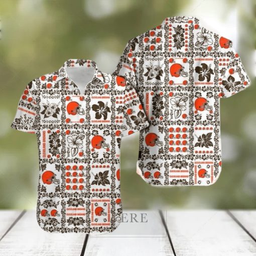 Cleveland Browns High Quality Hawaiian Shirt And Short For Men Gift, Short Beach For Family Christmas